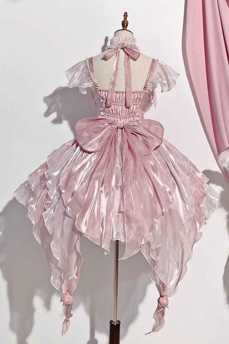 Pink Multi-layer Ruffle Hanayome Bowknot Sweet Elegant Princess Gorgeous Lolita Jsk Dress - Product - 7