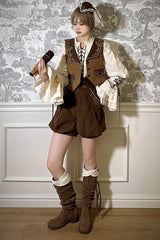 Pirate Series Navigation Treasure Hunting Guide Embroidery Handsome Lolita Vest 2 Colors - Product - 5