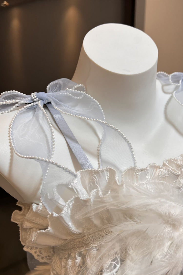 Wings Arrival Multi-layer Ruffle Bowknot Ballet Style Sweet Elegant Lolita Jsk Dress 3 Colors - Product - 20