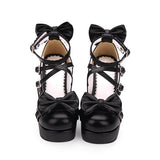 Bowknot Round-toe Sweet Lolita High Heel Shoes - Product - 6