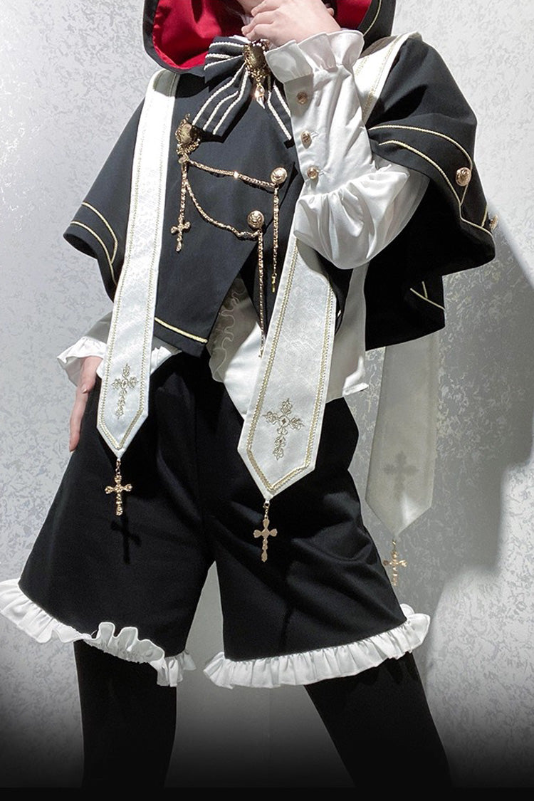 Black [The Choir of The Church] Ouji Fashion Gothic Prince Lolita Set (Older Brother Version) - Product - 9