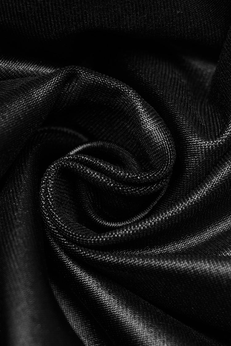 Black Ruffle Embroidery Stitching Lace Slim Mesh Women's Steampunk Leggings - Product - 7