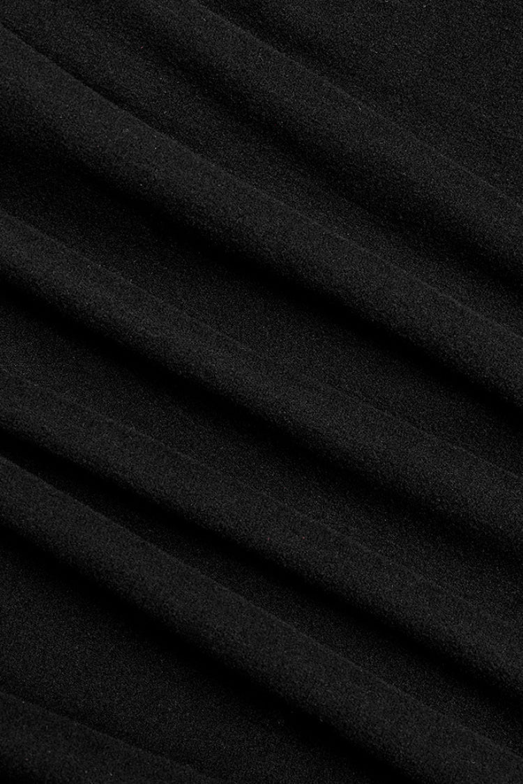 Black Long Sleeves Stitching Irregular Mesh Women's Gothic Dress - Product - 7