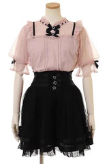 Japanese Multi-Layered Ruffle Lace Sweet Jirai Kei Skirt 3 Colors - Product - 5