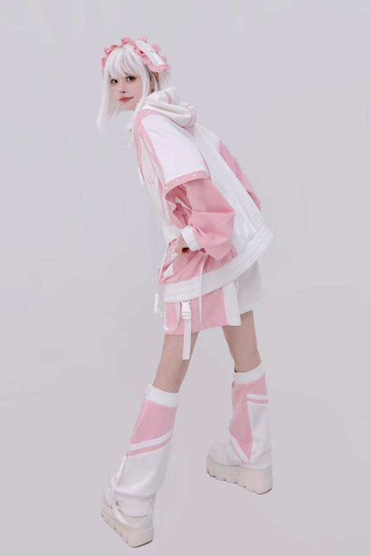 [Wing Light Machinery] Long Sleeves Print Jirai Kei Cool Coat 4 Colors - Product - 10