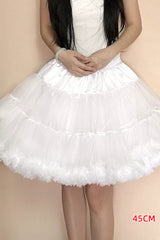 White Violent Boneless Sweet Lolita Long Petticoat - White(45CM) - 6