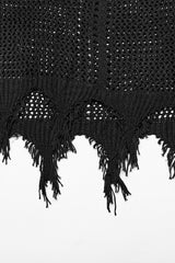 Black V Collar Sleeveless Plunging Mesh Women's Gothic Dress - Product - 6