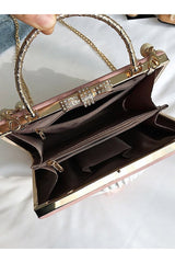 Rose Pearl Chain Retro Gothic Lolita Shoulder Bag - Product - 5