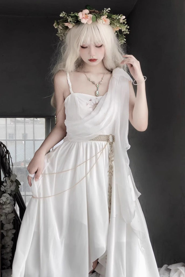 White Sleeveless Tears of Themis Greek Style Gothic Lolita Jsk Dress - Product - 2