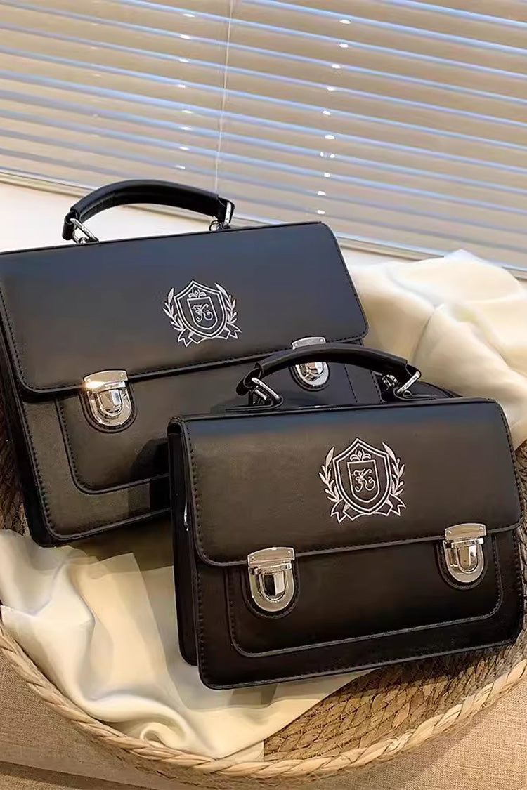 Messenger Bag Print Sweet Japanese College Style Lolita Handbag 2 Colors - Black - 1