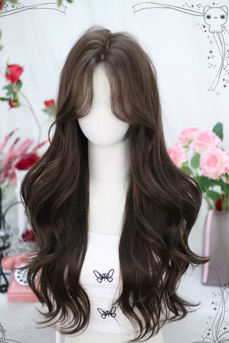 Brown Moon Lace Curly Sweet Lolita Long Wig - Product - 2