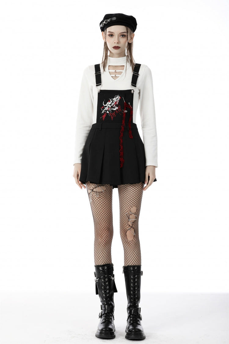 Black Devil Blood Women's Punk Suspender Pleated Skirt - Product - 9