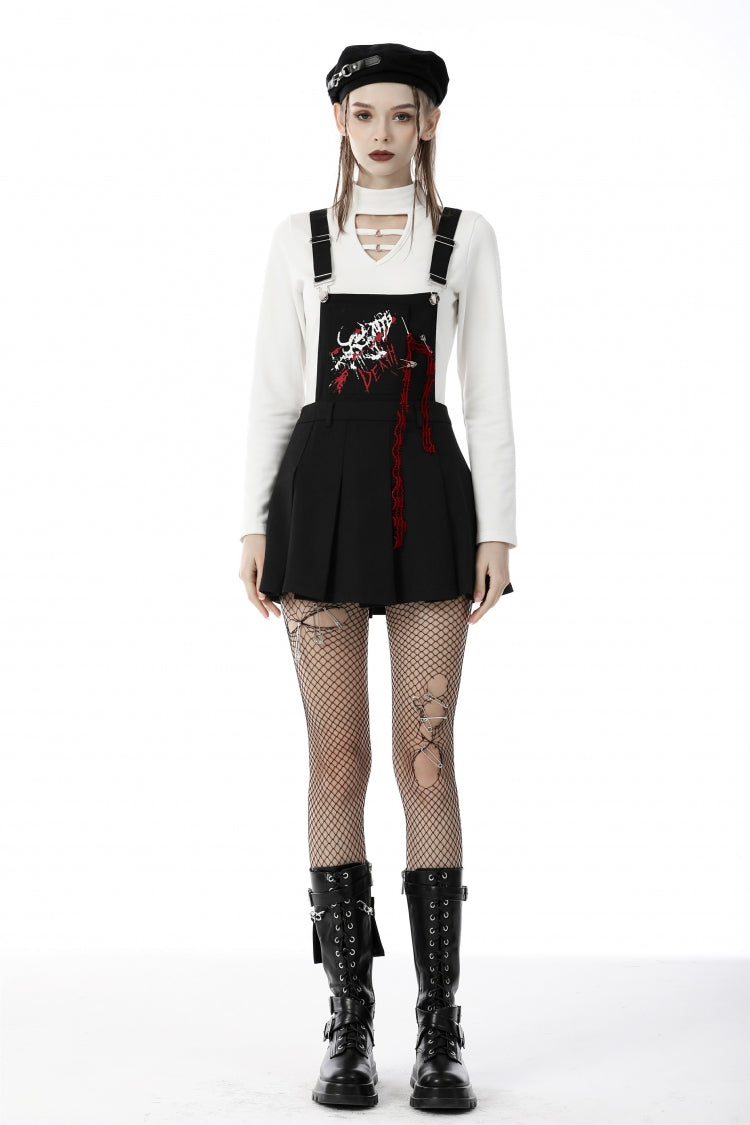 Black Devil Blood Women's Punk Suspender Pleated Skirt - Product - 9
