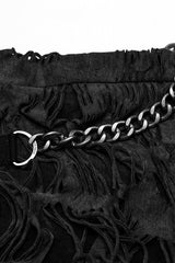 Slim Ripped Eyelet Chain Women's Steampunk Leggings 2 Colors - Product - 6