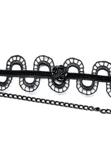 Black Rose Snakelike Hollow Women's Gothic Choker - Product - 5