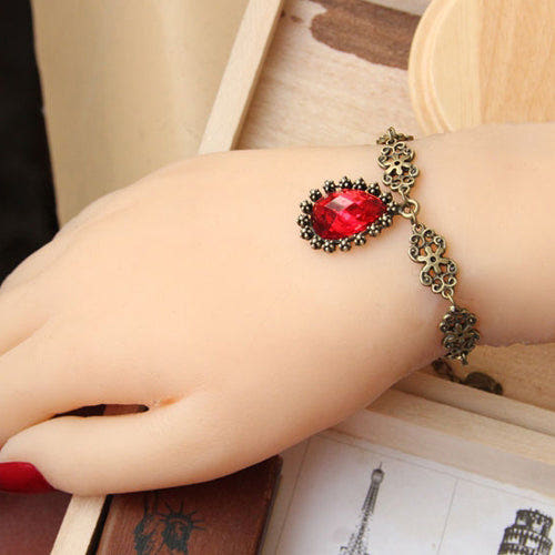 Vintage Palace Ruby Personality Female Fashion Lolita Handmade Bracelet - Product - 1