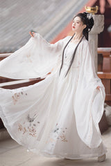 Original Chinese Ancient Style Heyungui Hand Embroidery Sweet Hanfu Dress Full Set - Product - 8