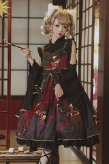 Chinese Style Cloud Fox Print Classic Lolita JSK Dress - Product - 6