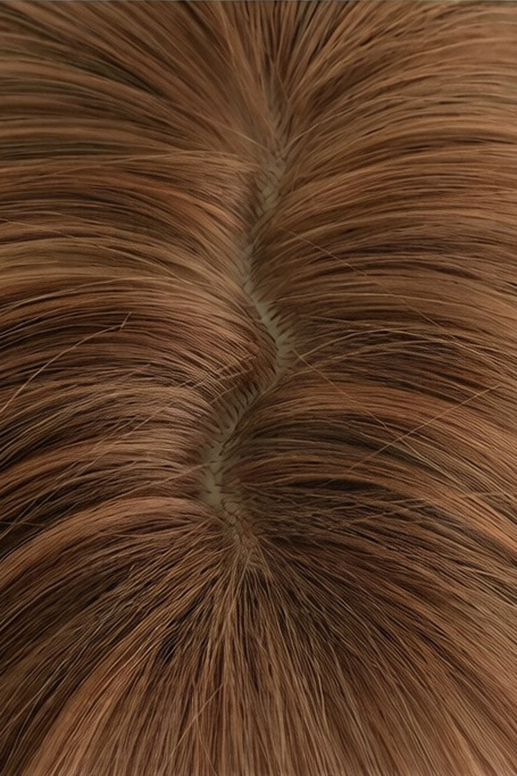Roasted Brown Japanese Style Full Air Bangs Straight Sweet Lolita Short Wig - Product - 4