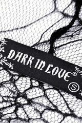 Black Spider Exaggerated Long Flared Sleeves Lace-Up Sheer Women's Gothic Cape with Hood - Product - 13