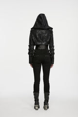Black Slim Fit Studded Women's Punk Cool Pants with Pockets - Product - 8