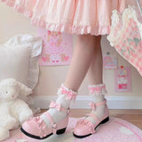 Sweet Ruffle Bowknot Japanese Lolita Shoes 15 Colors - Product - 14