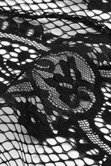 Black Embroidery Lace Asymmetric Hem Women's Gothic Skirt - Product - 7