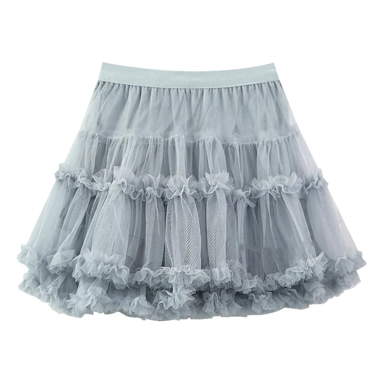 Sweet High Waisted Ruffle Princess Lolita Petticoat 7 Colors - Green - 4
