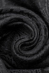Black Jacquard Floral Print Decal Decoration Men's Gothic Pants - Product - 7