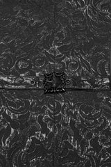 Black Lapel V Collar Long Sleeves Embroidery Men's Gothic Vest - Product - 8