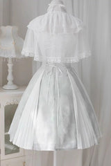 White Summer Dream Lotus Sleeveless Chinese Style Sweet Qi Lolita Jsk Dress - Product - 9