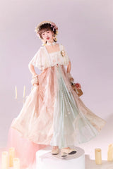 Multi-Color Ruffle Lace Sweet Chinese Style Elegant Princess Lolita Jsk Dress Set - Product - 4