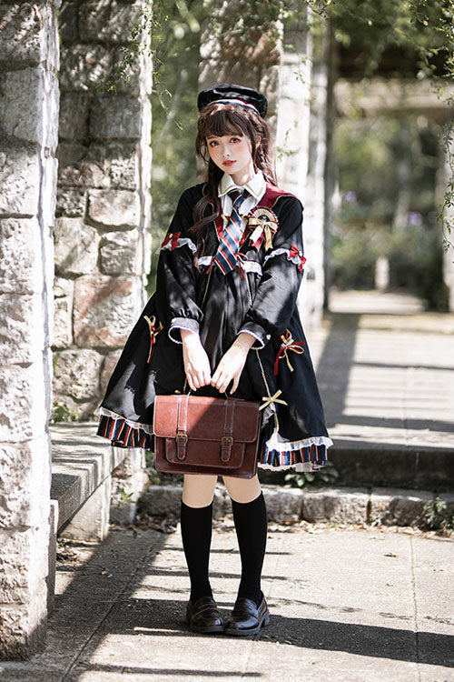 Magic Academy Witch Alchemy Long Sleeves Gothic Lolita OP Dress 4 Colors - Product - 5