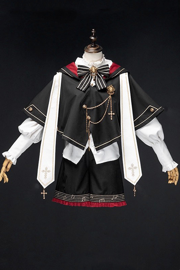 Black [The Choir of The Church] Ouji Fashion Gothic Prince Lolita Set (Older Brother Version) - Product - 2