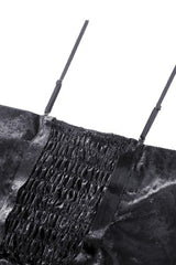 Black Sleeveless Multi-Layered Ruffled Women's Punk Party Slip Dress Graduation Dress - Product - 14