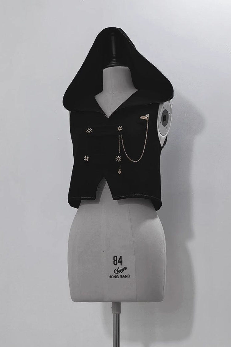 Black Anxious Rabbit Ouji Fashion Gothic Lolita Vest - Product - 3