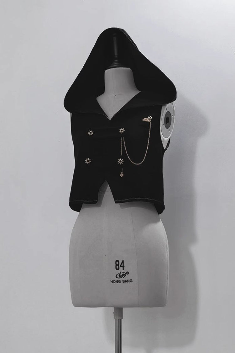 Black Anxious Rabbit Ouji Fashion Gothic Lolita Vest - Product - 3