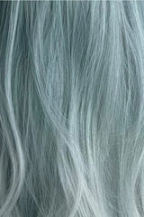 Glacier Blue Ombre Curtain Bangs Long Wavy Sweet Lolita Wig - Product - 3