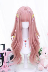Pink Sweet Dopamine Lolita Long Curly Wig - Product - 4