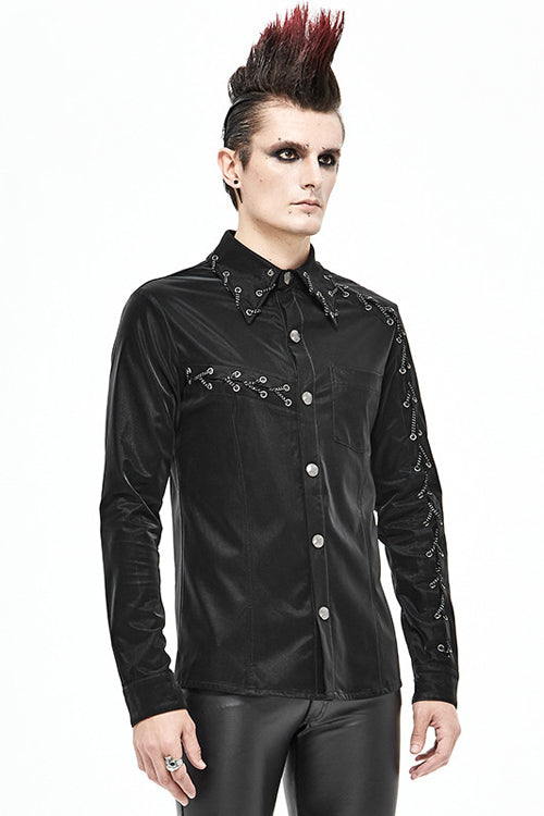Black Rock Drawstring Mens Punk Blouse - Product - 2