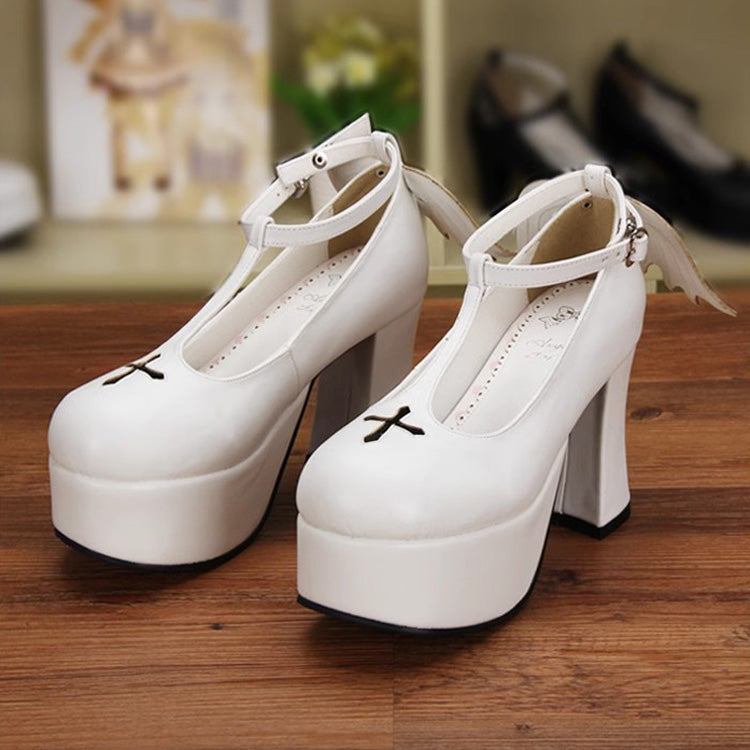 Angel Wings Cross Gothic Lolita High Heels - Product - 2