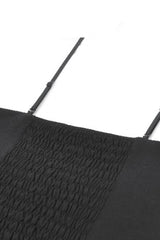 Black Strap Off Shoulder Asymmetric Side Lace-Up Eyelet Women's Punk Plaid Cross Bustier - Product - 16