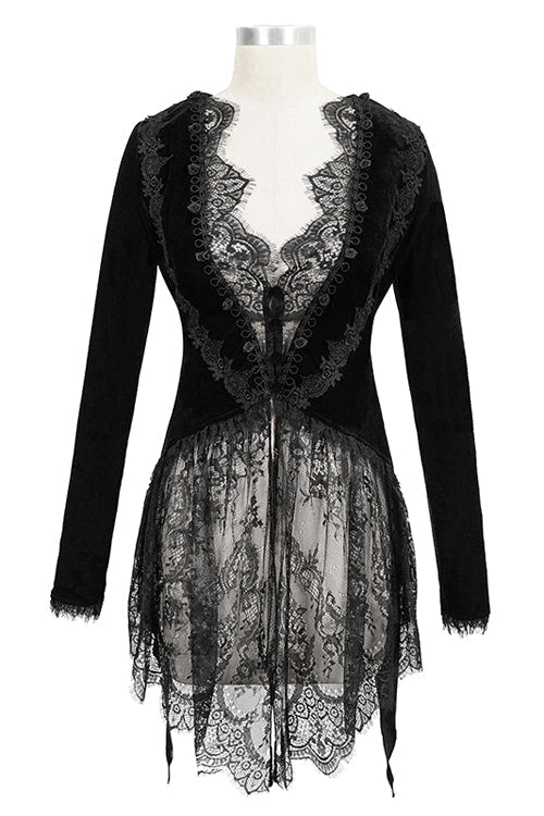 Black Knitted Mini Womens Jacket Dress - Product - 5