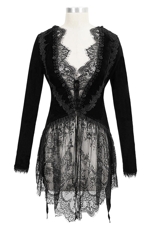 Black Knitted Mini Womens Jacket Dress - Product - 5