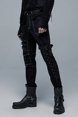 Multi Pockets Buckles Detachable Men's Steampunk Pants 2 Colors - Product - 2