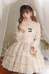 Yellow Elegant Ballet Sleeveless Multi-Layer Cake Sweet Lolita Jsk Dress - Product - 3