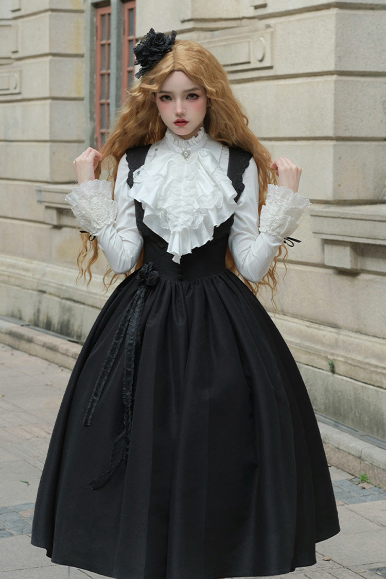 Black Night Traveler Breast Support Classic Gothic Lolita Jsk Dress - Product - 2