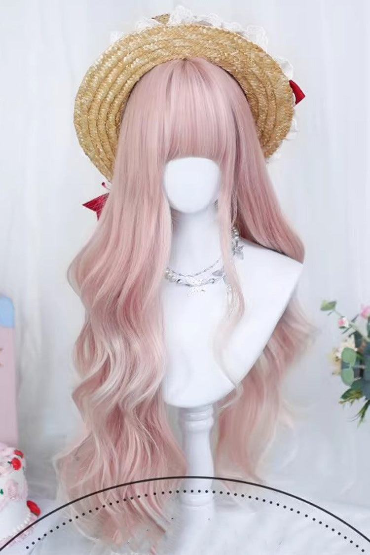 Pastel Pink Ombre Soft Curls Long Sweet Lolita Wig - Product - 2