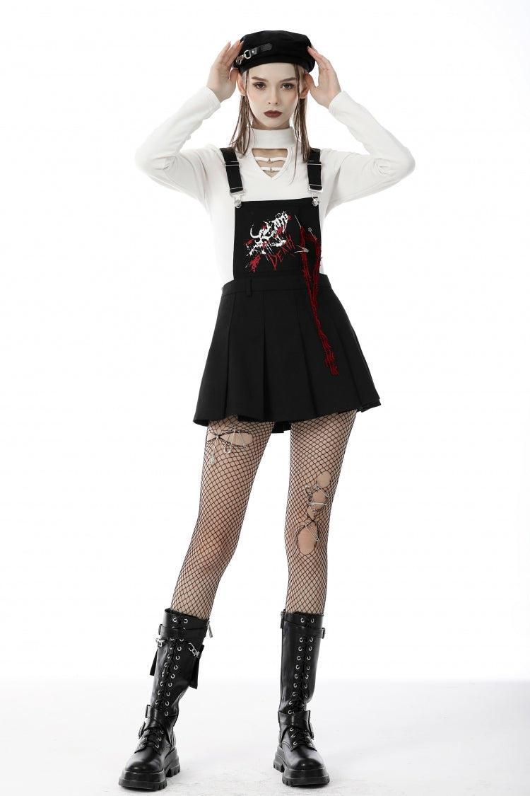 Black Devil Blood Women's Punk Suspender Pleated Skirt - Product - 7