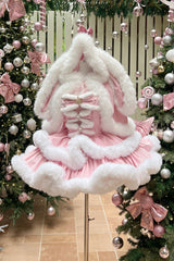 Pink [Holiday] Double-Layered Bowknot Sweet Princess Lolita Strapless Dress - Product - 12